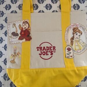 Disney Belle Beauty &  Beast Cogsworth Lumiere Custom Made Trader Joes Mini Tote